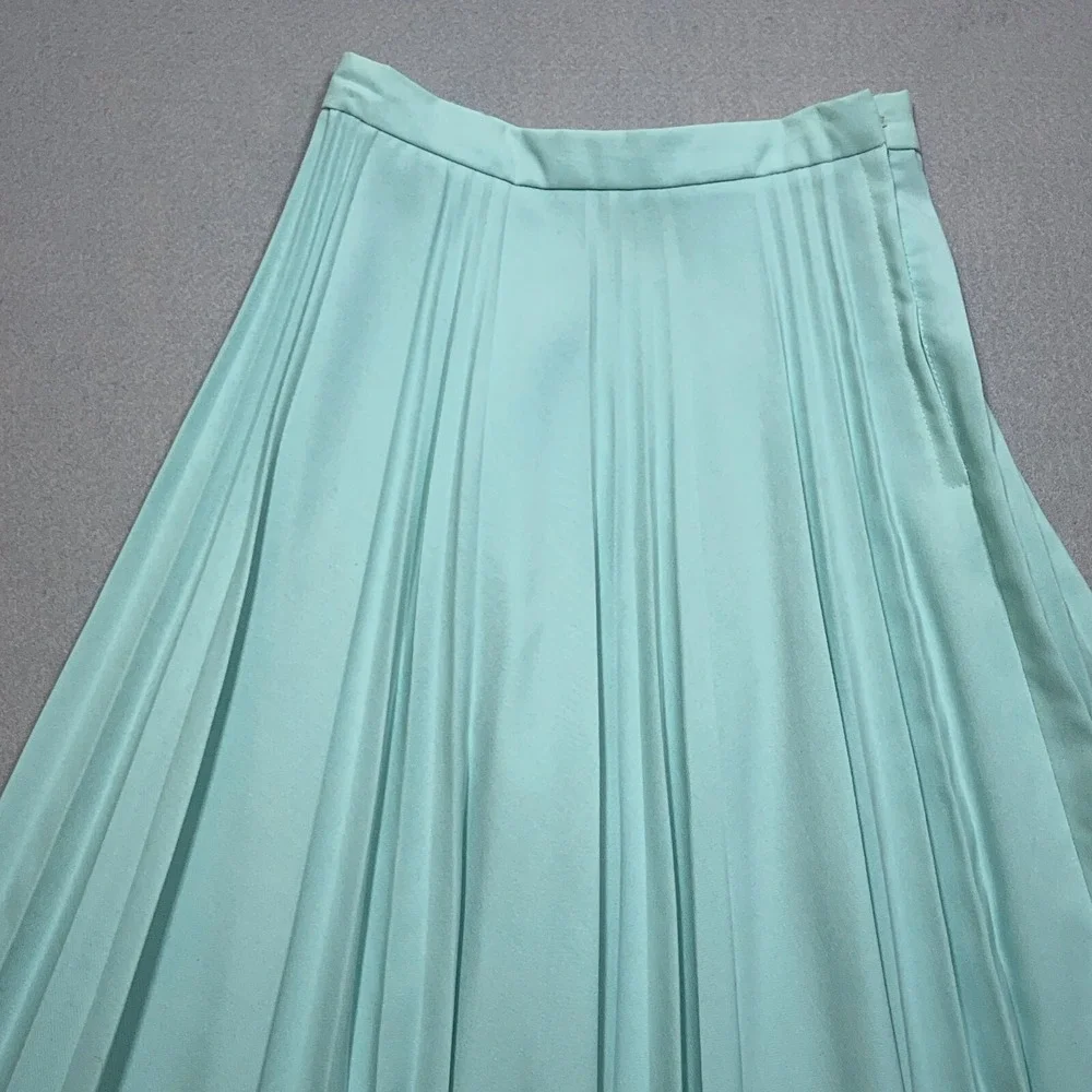 Vintage Pleated Skirt Women 5/6 Small A Line Mint Green 1960s Union Made - Picture 2 of 10